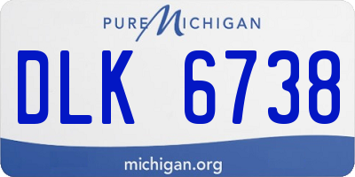 MI license plate DLK6738
