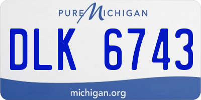 MI license plate DLK6743