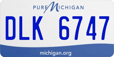 MI license plate DLK6747