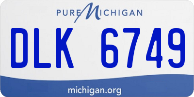 MI license plate DLK6749