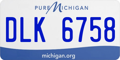 MI license plate DLK6758