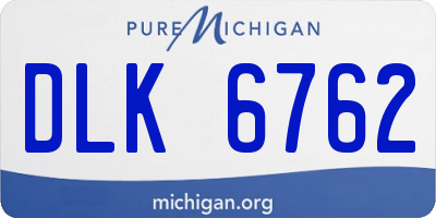 MI license plate DLK6762