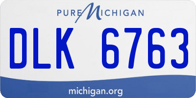 MI license plate DLK6763