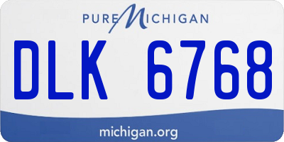 MI license plate DLK6768