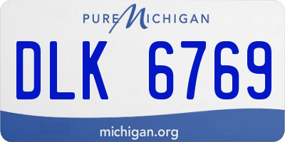 MI license plate DLK6769