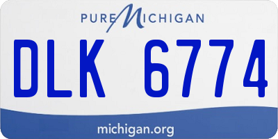 MI license plate DLK6774