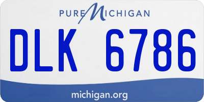 MI license plate DLK6786