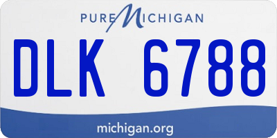 MI license plate DLK6788