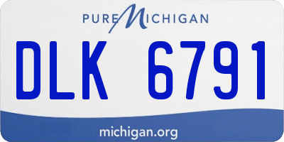 MI license plate DLK6791