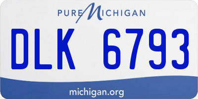 MI license plate DLK6793