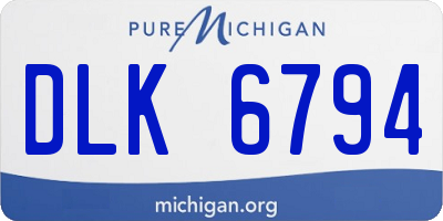 MI license plate DLK6794