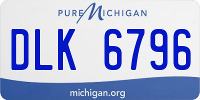 MI license plate DLK6796