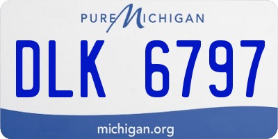 MI license plate DLK6797