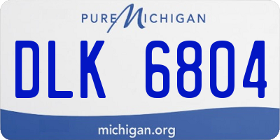 MI license plate DLK6804