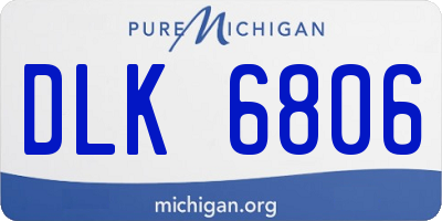 MI license plate DLK6806