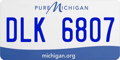 MI license plate DLK6807