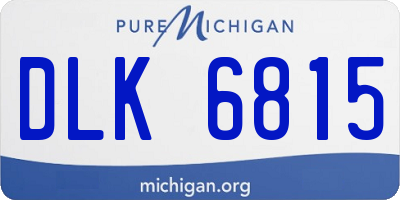MI license plate DLK6815