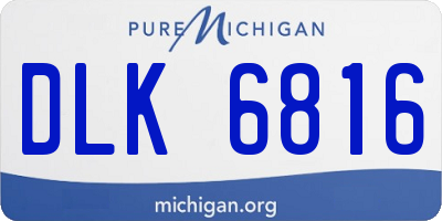 MI license plate DLK6816