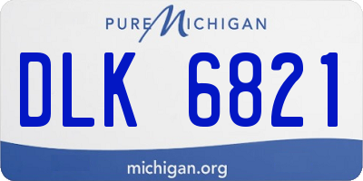 MI license plate DLK6821