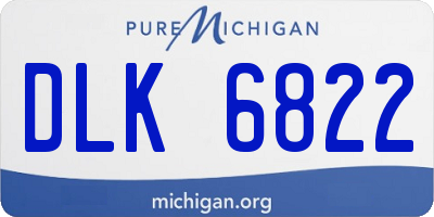 MI license plate DLK6822