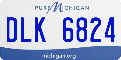 MI license plate DLK6824