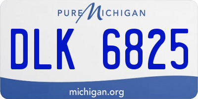 MI license plate DLK6825