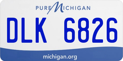 MI license plate DLK6826