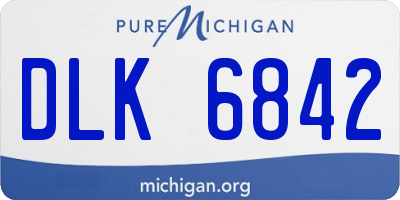MI license plate DLK6842