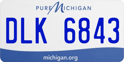 MI license plate DLK6843