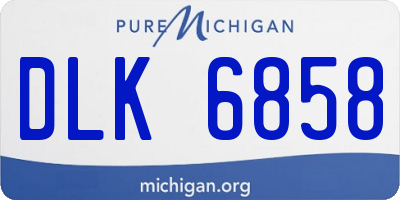 MI license plate DLK6858