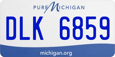 MI license plate DLK6859