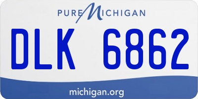 MI license plate DLK6862