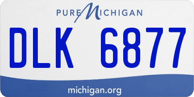 MI license plate DLK6877