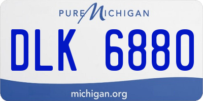 MI license plate DLK6880