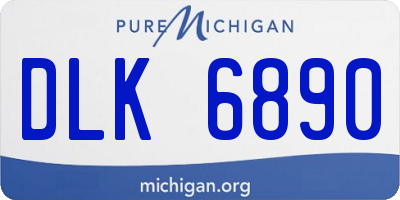 MI license plate DLK6890