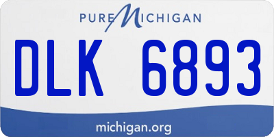 MI license plate DLK6893