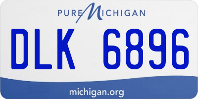 MI license plate DLK6896