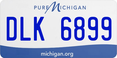 MI license plate DLK6899