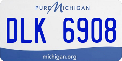 MI license plate DLK6908