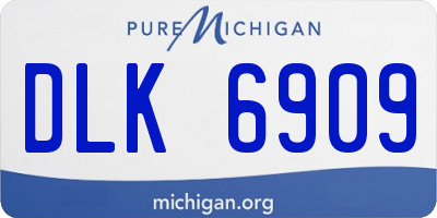 MI license plate DLK6909