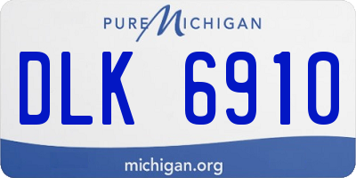 MI license plate DLK6910