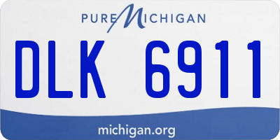 MI license plate DLK6911