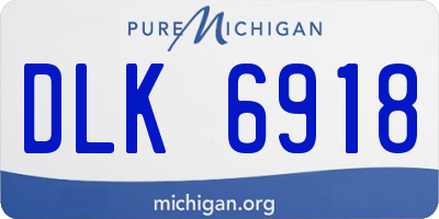 MI license plate DLK6918
