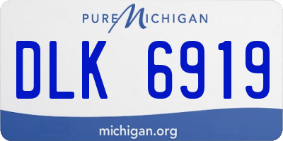 MI license plate DLK6919