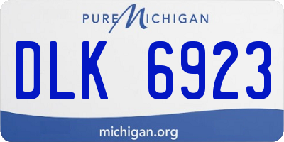 MI license plate DLK6923