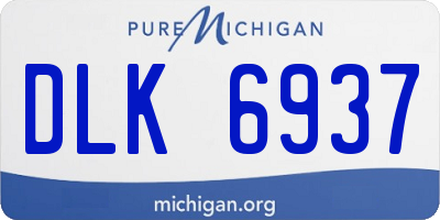 MI license plate DLK6937
