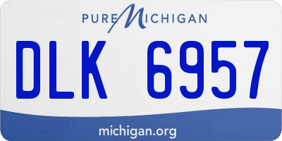 MI license plate DLK6957