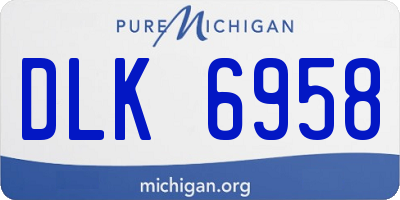 MI license plate DLK6958