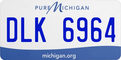 MI license plate DLK6964