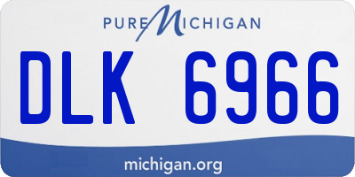 MI license plate DLK6966